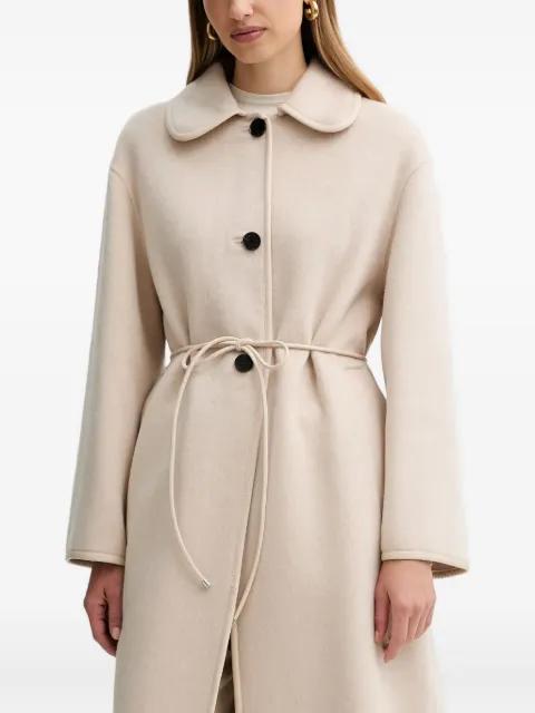 Orestis rounded-collar tied coat by LIVIANA CONTI