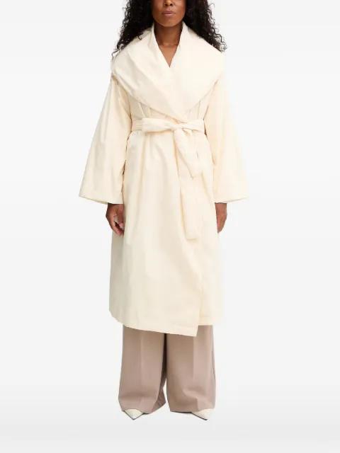 Owen shawl-collar belted coat by LIVIANA CONTI