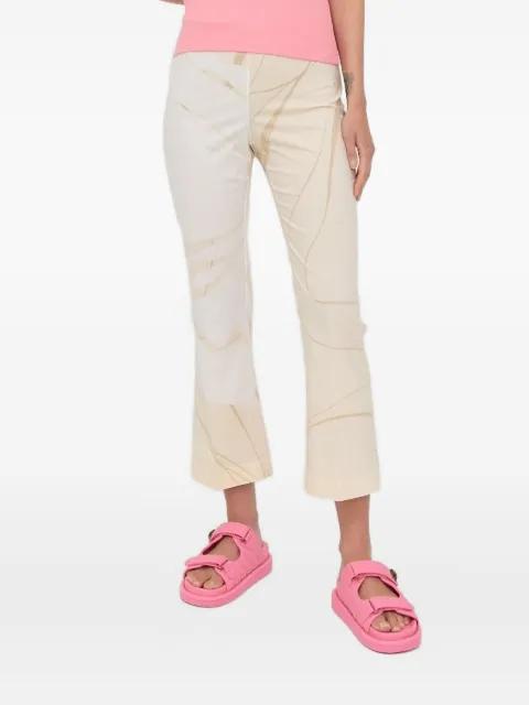 abstract-print cropped-leg trousers by LIVIANA CONTI