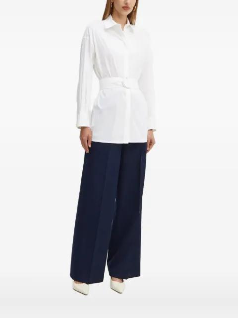 belted shirt top by LIVIANA CONTI