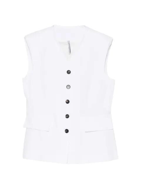 button-up sleeveless waistcoat by LIVIANA CONTI
