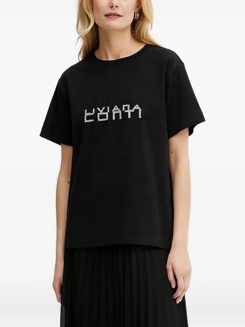 embroidered-logo short-sleeve T-shirt by LIVIANA CONTI