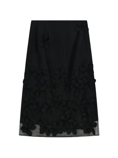 floral appliquéd skirt by LIVIANA CONTI