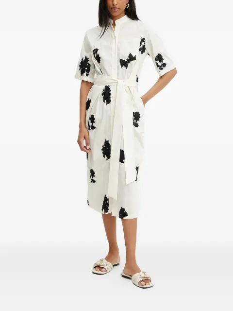floral-print belted shirt dress by LIVIANA CONTI