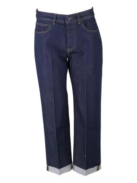 folded-cuffs denim jeans by LIVIANA CONTI