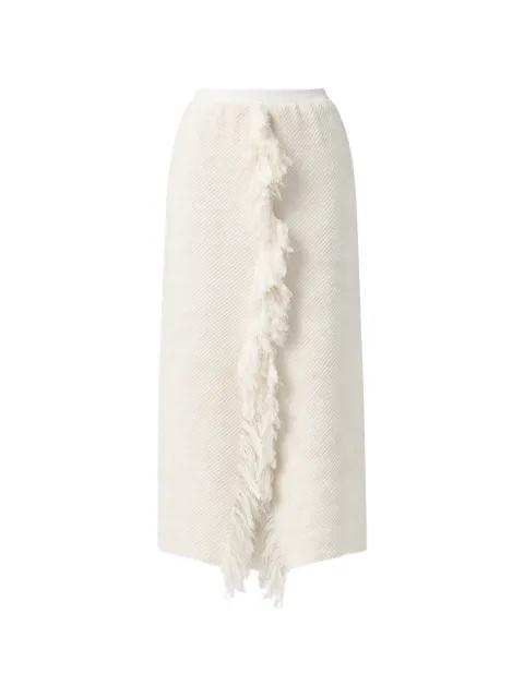 fringed midi skirt by LIVIANA CONTI