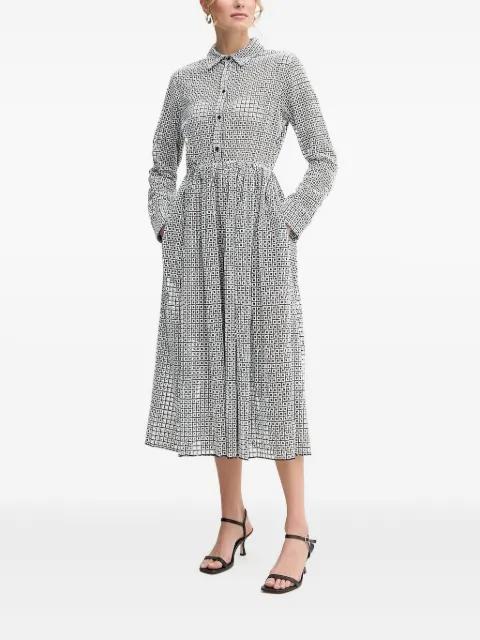 geometric-pattern shirt dress by LIVIANA CONTI