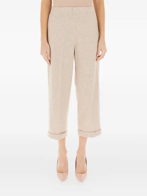 herringbone cuffed trousers by LIVIANA CONTI