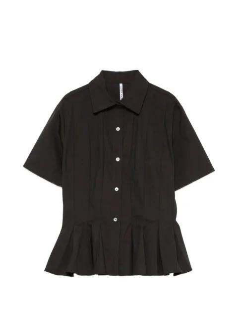 pleated peplum-hem shirt by LIVIANA CONTI