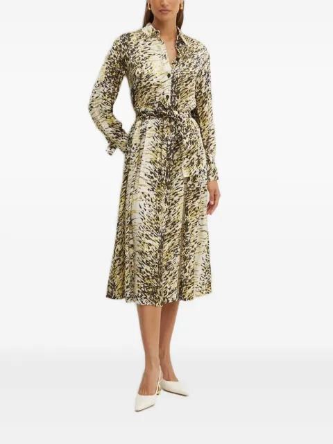 pleated print shirt dress by LIVIANA CONTI