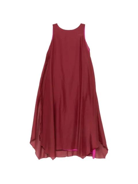 semi-sheer sleeveless asymmetric dress by LIVIANA CONTI