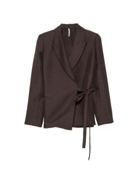 side-tie wrap jacket by LIVIANA CONTI