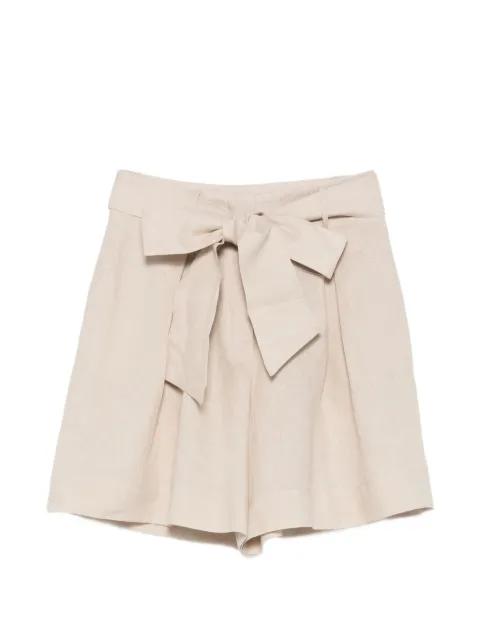 tie-waist pleated shorts by LIVIANA CONTI