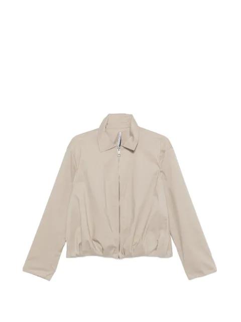 zip-fastening pleated jacket by LIVIANA CONTI