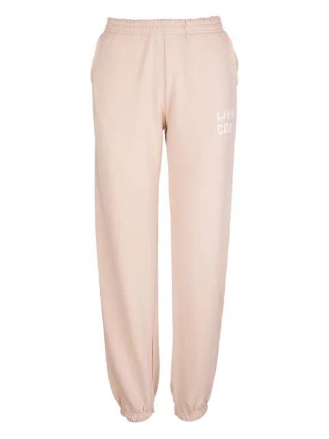 logo-print cotton joggers by LIVINCOOL