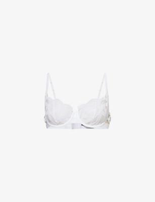 Kimbaku Embroidered Underwired Mesh Balconette Bra by LIVY