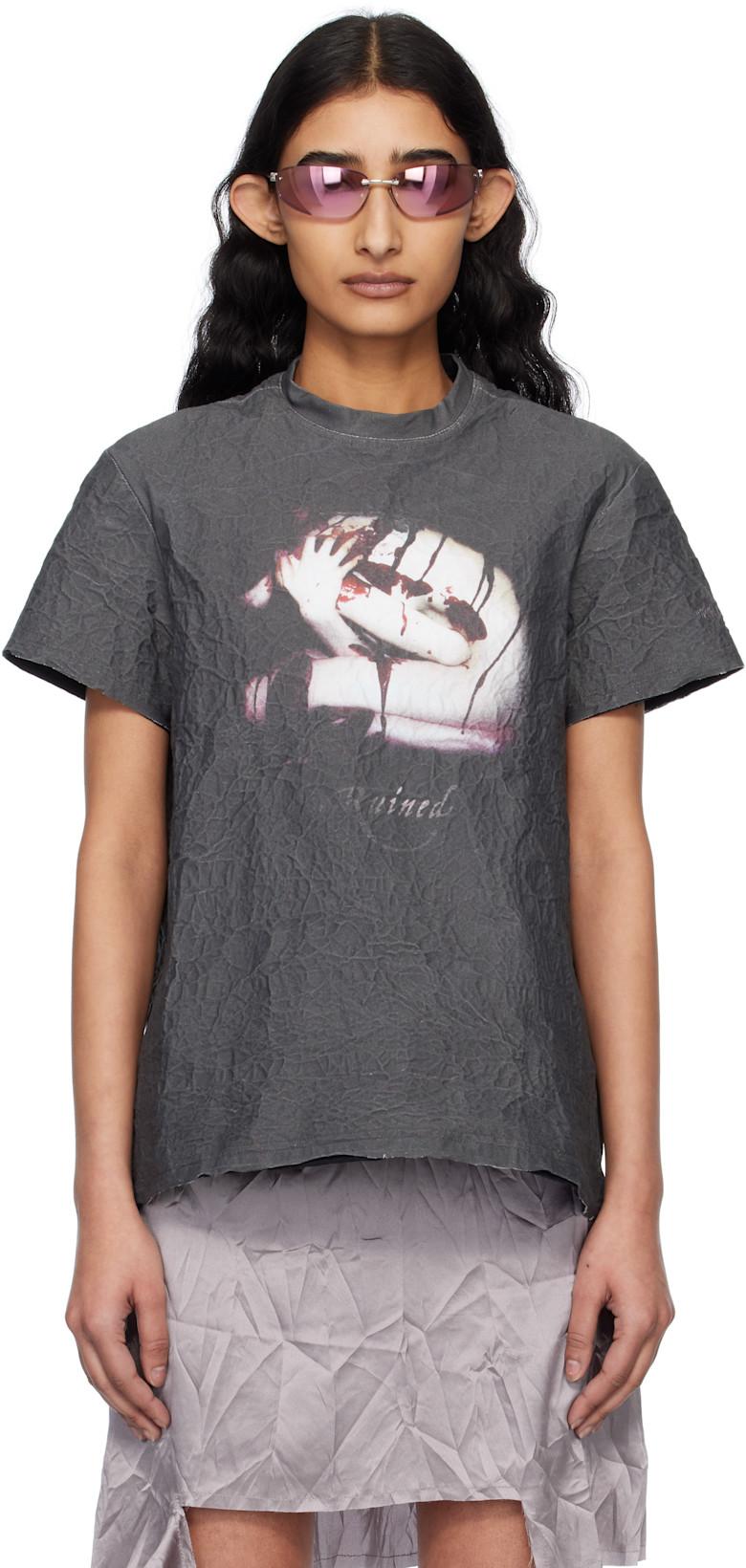 Gray Metal T-shirt by LIZA KEANE