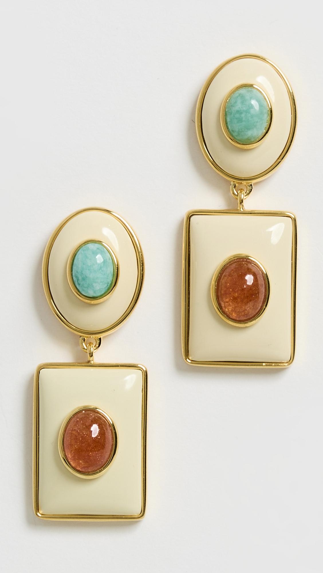 Ethereal Pool Earrings In Citrus by LIZZIE FORTUNATO