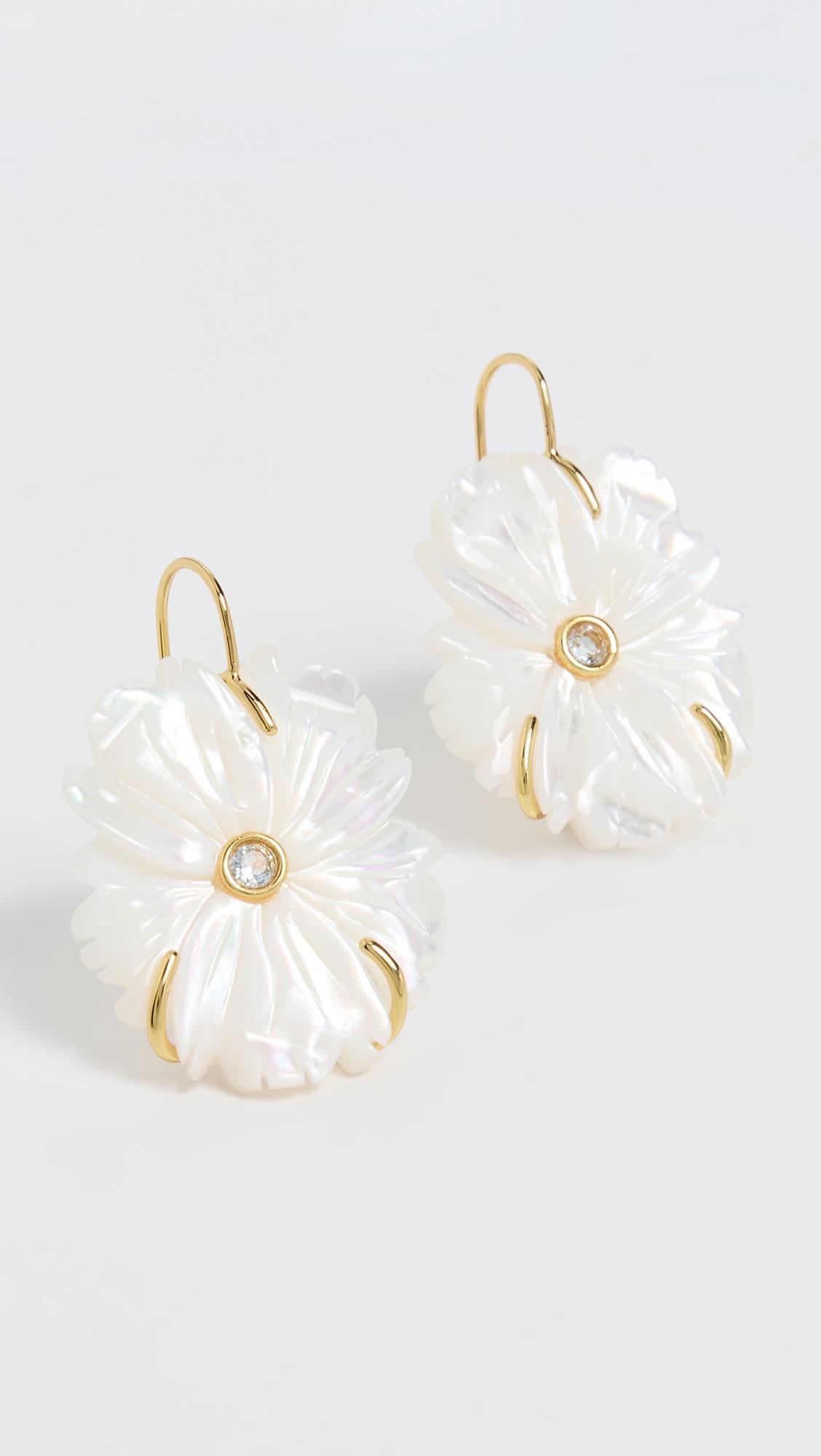New Bloom Earrings In Mother-of-Pearl by LIZZIE FORTUNATO