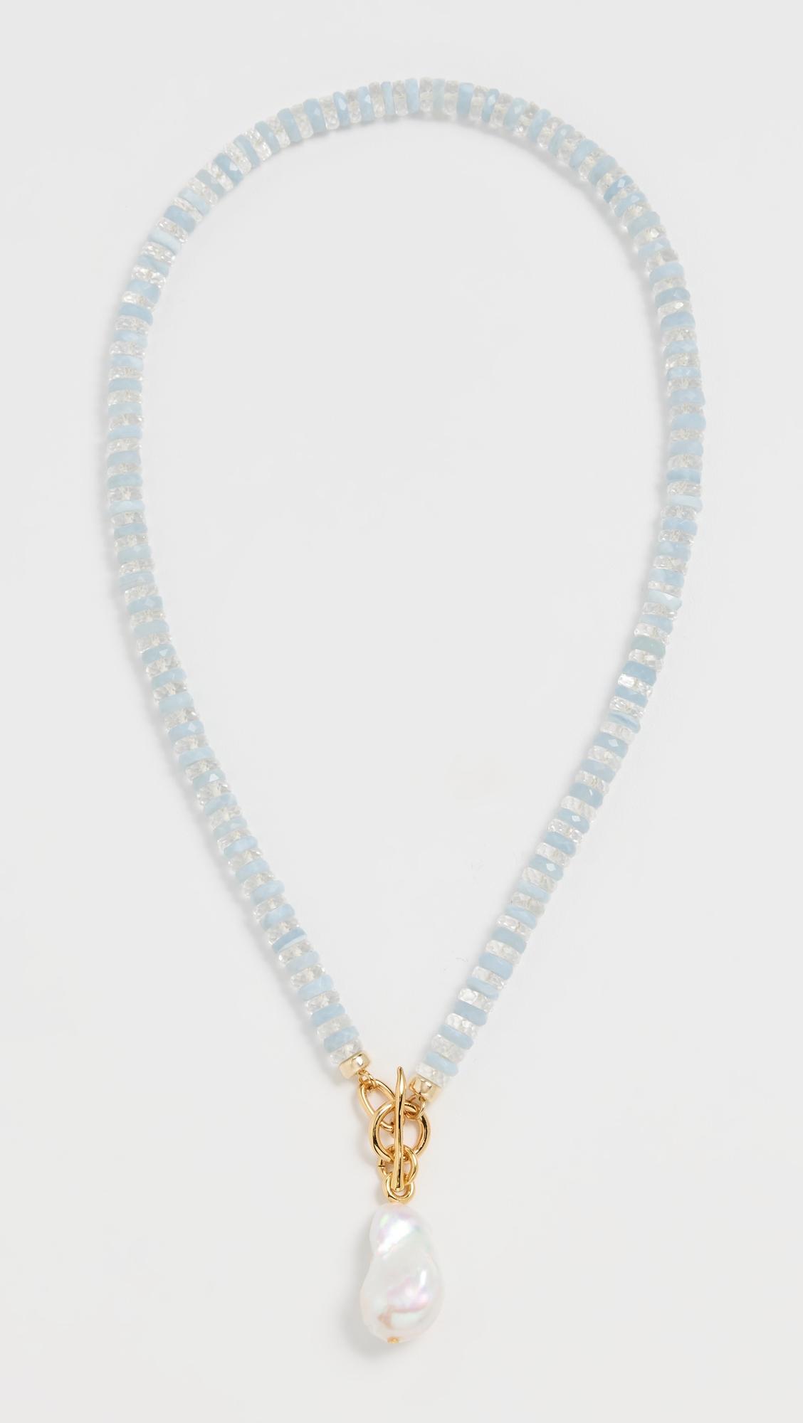Pearl Isle Necklace In Mist by LIZZIE FORTUNATO
