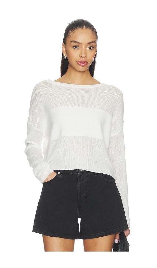 LNA Benford Illusion Sweater in White by LNA