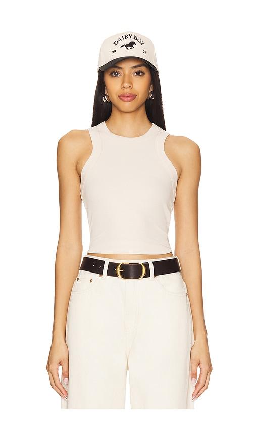 LNA Detra Ribbed Tank in Ivory by LNA