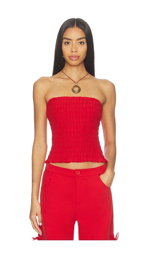 LNA Gigi Tube Top in Red by LNA