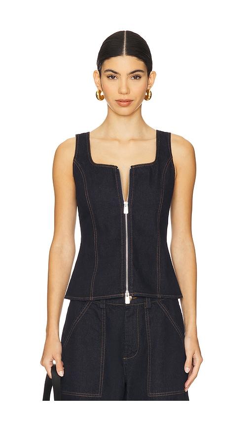 LNA Gili Zip Tank in Blue by LNA