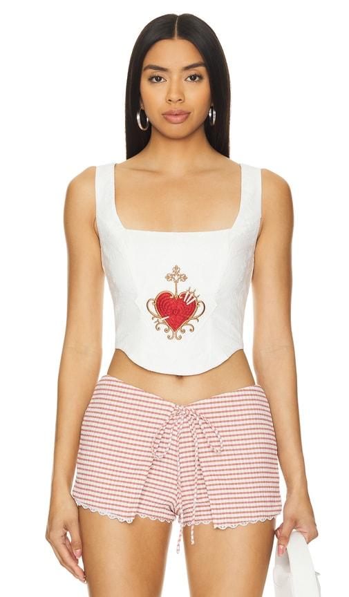 LOBA Corazon Top in Ivory by LOBA