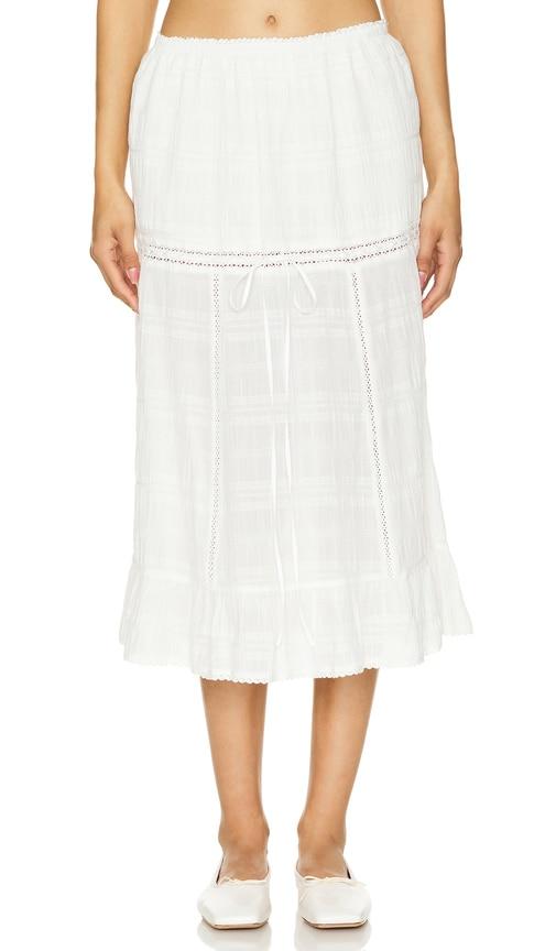 LOBA Valeria Midi Skirt in Ivory by LOBA
