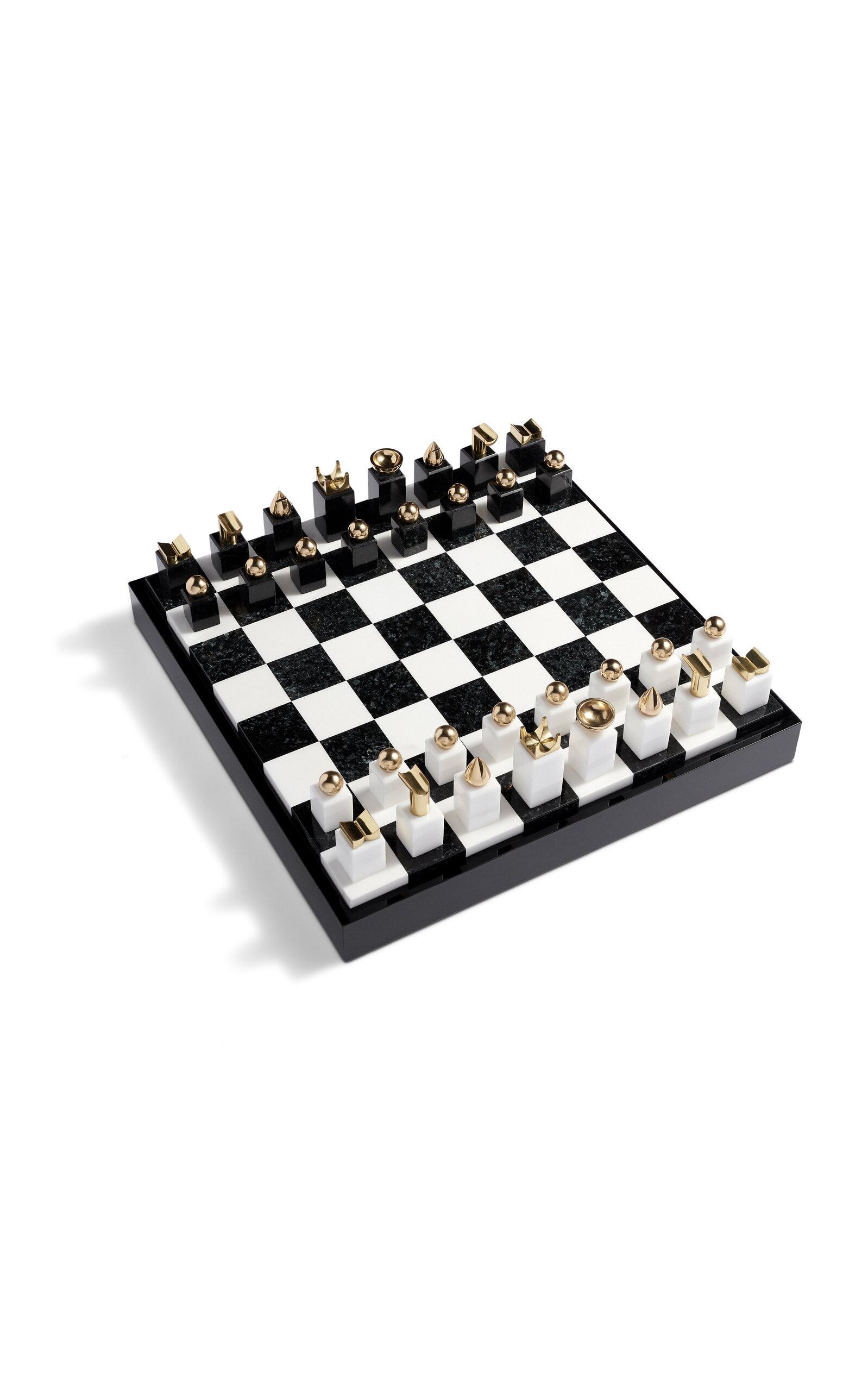 L'Objet - Deco Marble Chess Set - Multi - Moda Operandi by L'OBJET