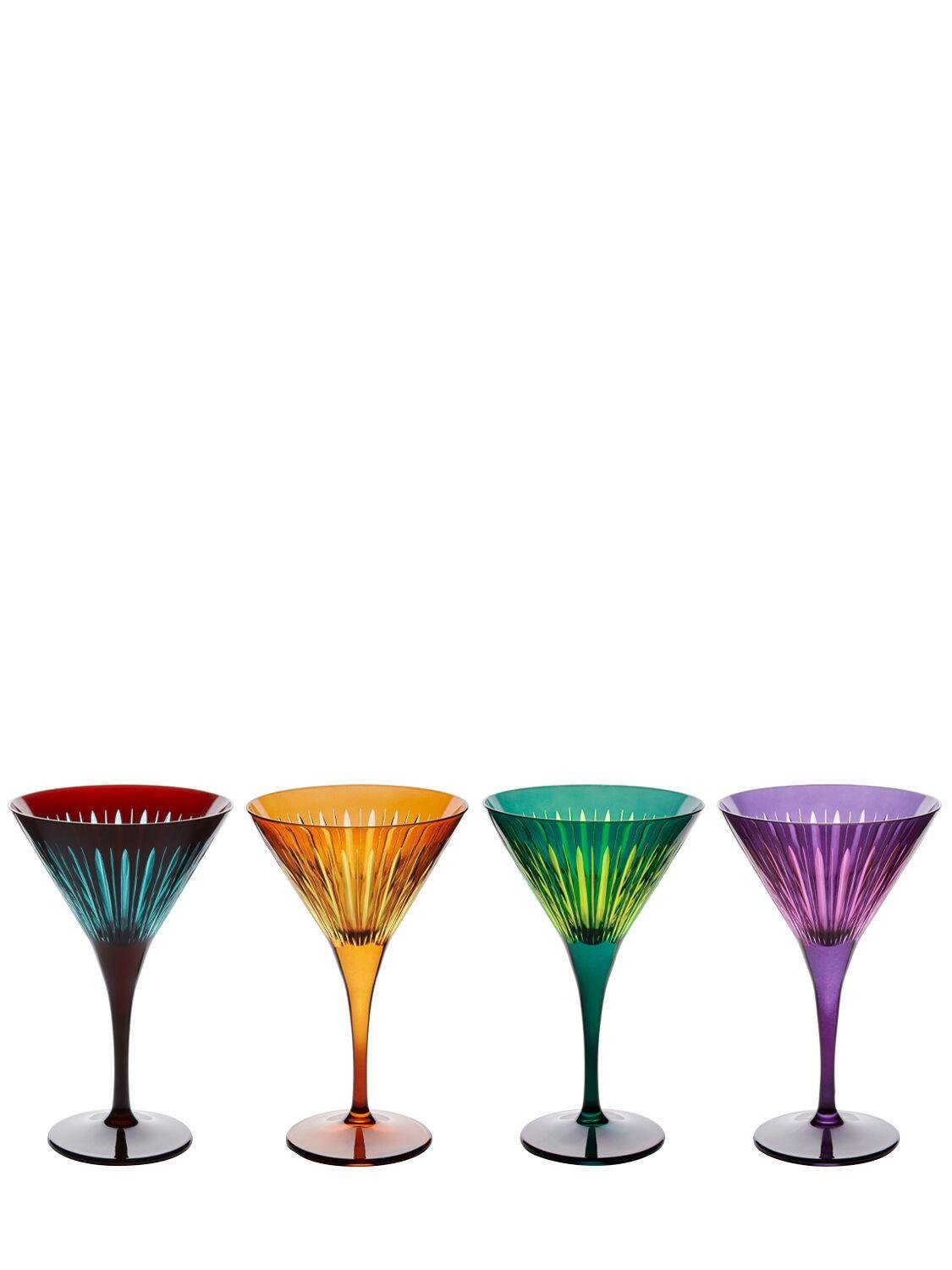 Set Of 4 Prism Martini Glasses by L'OBJET