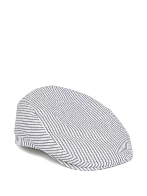 Grosvenor seersucker flat cap by LOCK&CO. HATTERS