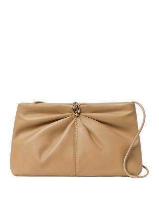 Corrine Gathered Leather Clutch by LOEFFLER RANDALL
