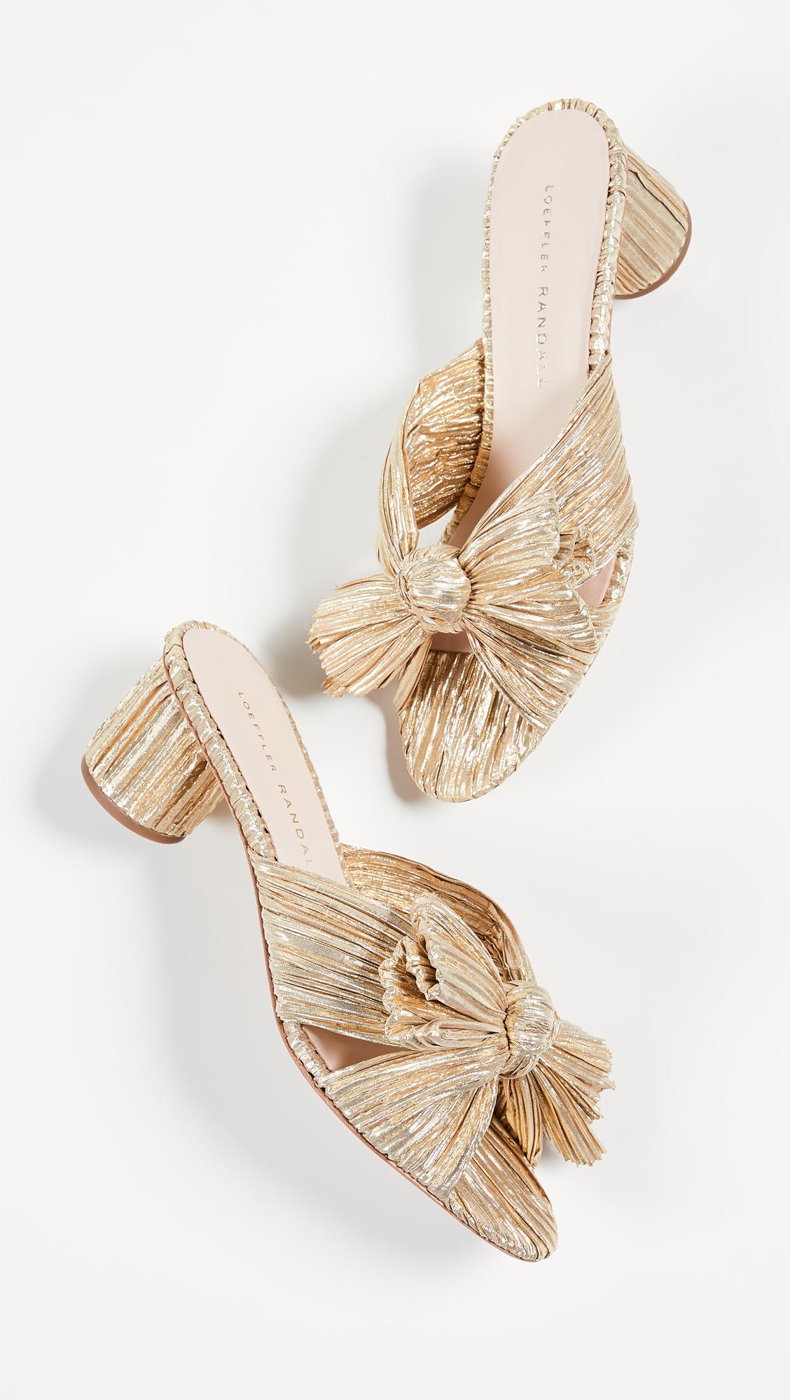 Emilia Pleated Bow Sandals by LOEFFLER RANDALL