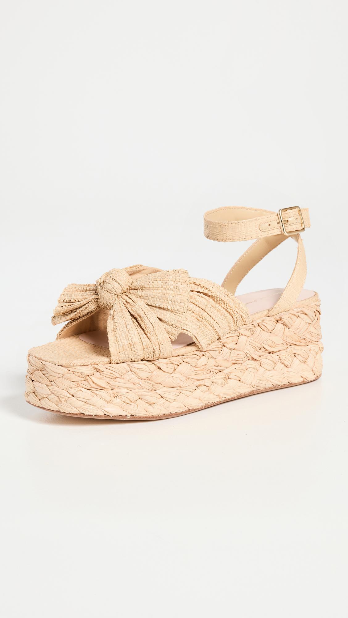 Gaby Pleated Bow Braided Espadrilles by LOEFFLER RANDALL