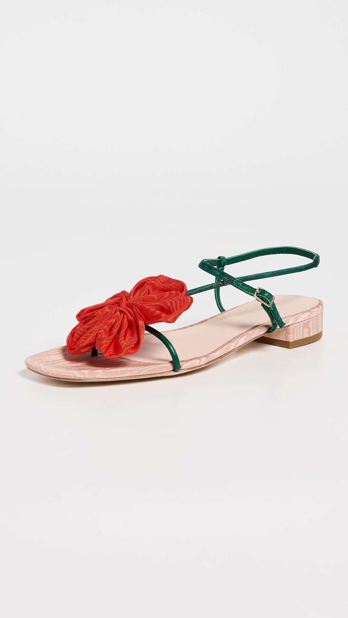 Genevieve Flower Applique Flat Sandals by LOEFFLER RANDALL