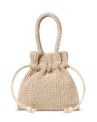 Kylie Raffia Drawstring Pouch by LOEFFLER RANDALL