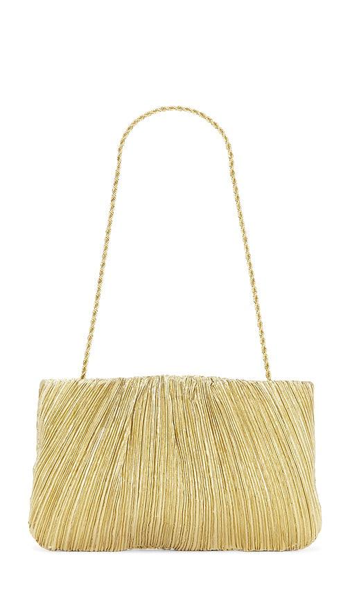 Loeffler Randall Brit Flat Pleated Pouch in Metallic Gold by LOEFFLER RANDALL