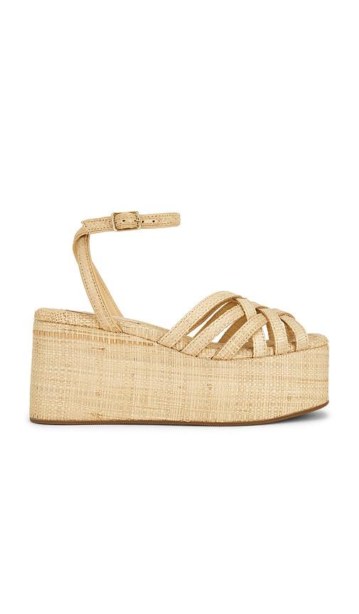 Loeffler Randall Channing Platform Sandal in Beige by LOEFFLER RANDALL
