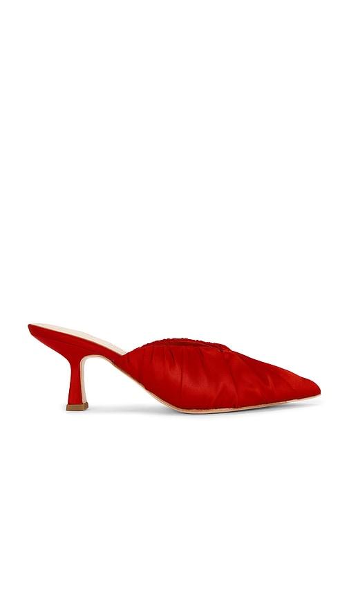Loeffler Randall Inez Smocked Mule in Red by LOEFFLER RANDALL