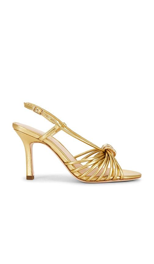 Loeffler Randall Mareka Strappy Heel in Metallic Gold by LOEFFLER RANDALL