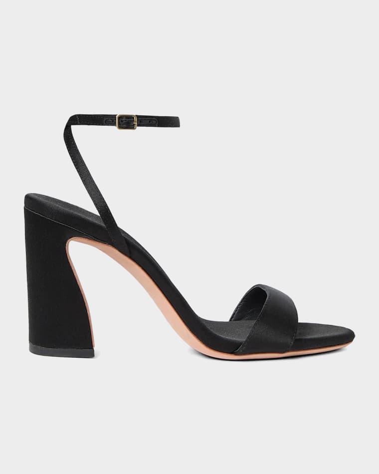 Malia 90MM Curved-Heel Satin Sandals by LOEFFLER RANDALL