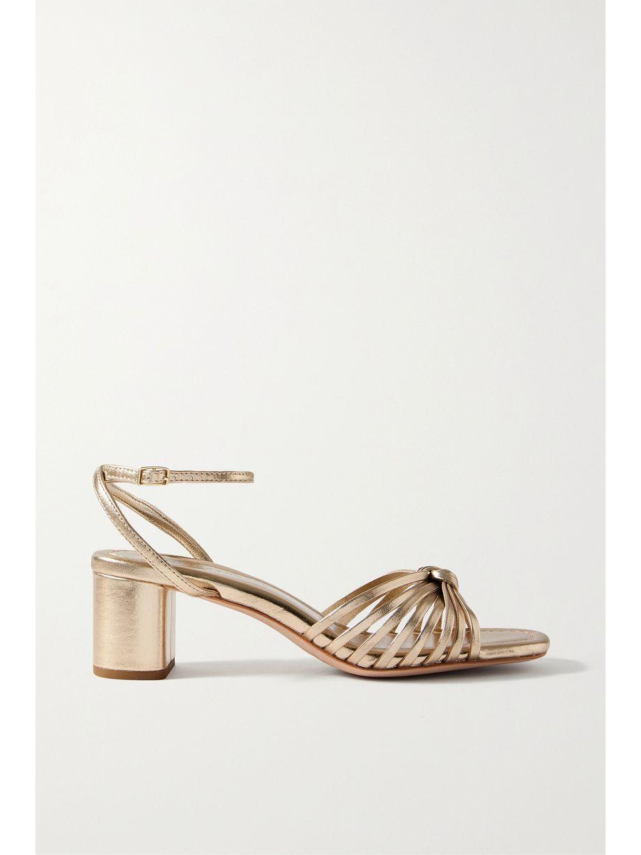 + NET SUSTAIN Olivia knotted metallic leather sandals by LOEFFLER RANDALL
