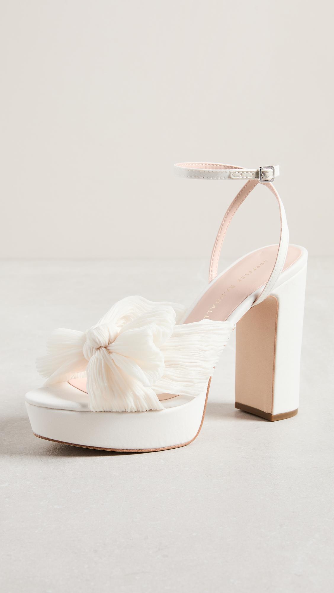 Natalia Platform Pleated Bow Sandals by LOEFFLER RANDALL