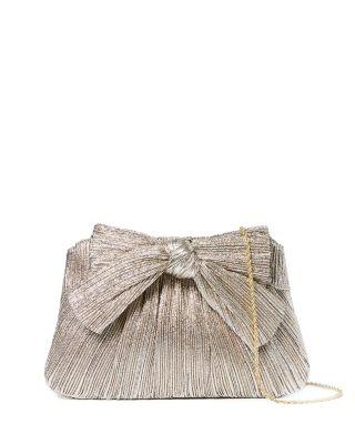Rayne Small Pleated Bow Frame Clutch by LOEFFLER RANDALL