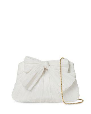 Rayne Small Pleated Bow Frame Clutch by LOEFFLER RANDALL