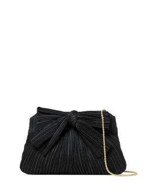 Rayne Small Pleated Bow Frame Clutch by LOEFFLER RANDALL