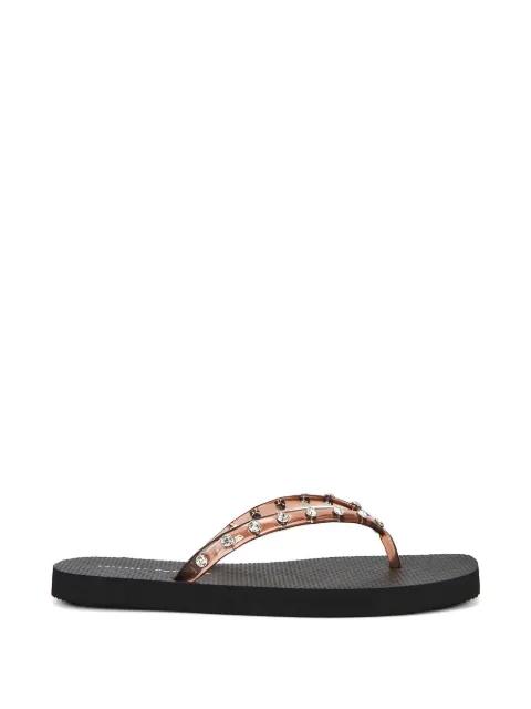 Taryn crystal-embellished thong flip flops by LOEFFLER RANDALL
