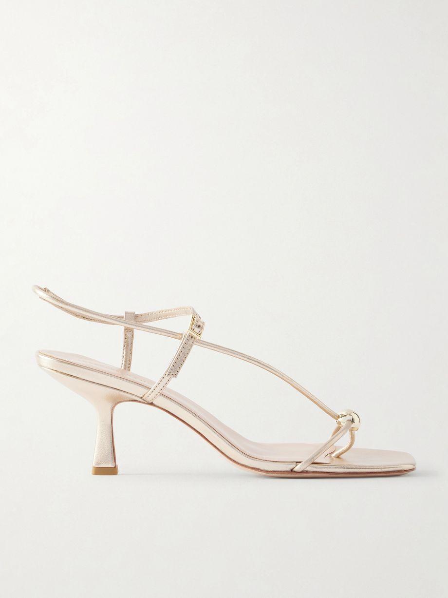 Triana embellished metallic leather sandals by LOEFFLER RANDALL